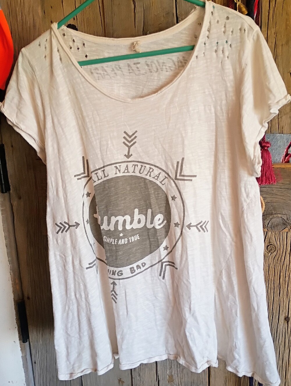 Magnolia Pearl Distressed Boyfriend Cut Shirt Humble